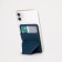 Cartholder on the phone, artificial leather, blue color