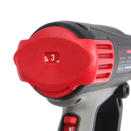 Technical hairdryer P.I.T. PHG 2000-C, 2000 W, 50-600 ° C, 300-500 l/min, 4 nozzles, case-4