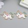 Decor for creativity Metal, enamel "Unicorn with a heart on the side" Gold 2x3.5 cm