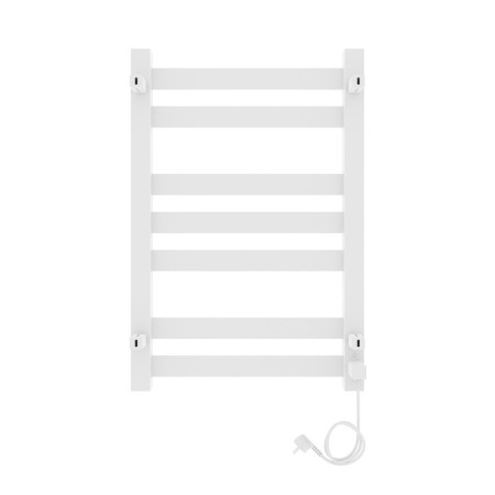 Towel Electric Laris Hephaestus Cheka, 500x800 mm, 7 crossbars, left, white-16