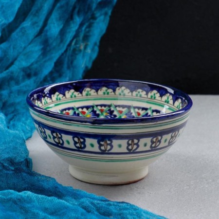 Rishtan ceramics "Patterns" 15 cm, small, mix-11