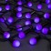 Garland “thread” 20 m with nozzles “balls 1.5 cm”, IP44, dark thread, 200 LED, purple purple, 8 modes, 220 V