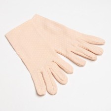 Women's gloves minku in peas, 22 cm, col. lactic