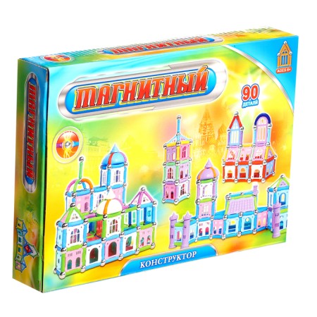 Magnetic designer "Build your home", 90 parts-17