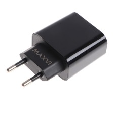 Network charger Maxvi CHL-242, 2 USB, 2.4 A, close protection, black