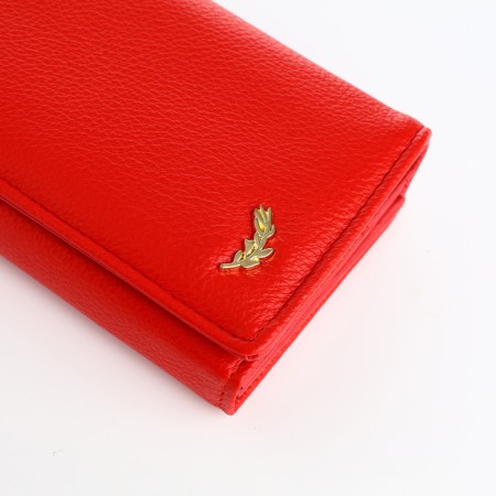 Women's wallet on magnets, red color-2