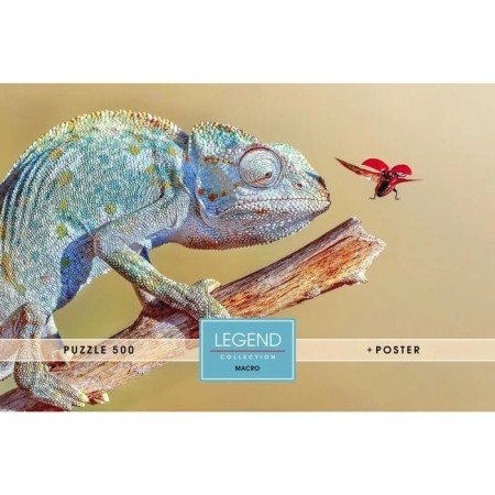 Puzzles "Chameleon" in a gift box, 500 elements + poster-1