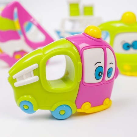 A set of rattles "Pink elephant. Cars ", 6 pcs., Gift packaging-2