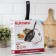 The “Tradition” pan, d = 24 cm, plastic handle, glass cover, anti -stick coating, black color