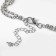 Necklace "ice" grid, white color in silver, 40 cm