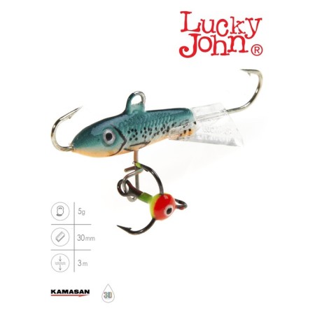 Balancir Lucky John Classic 3 + tee, 3 cm, color 53 blister