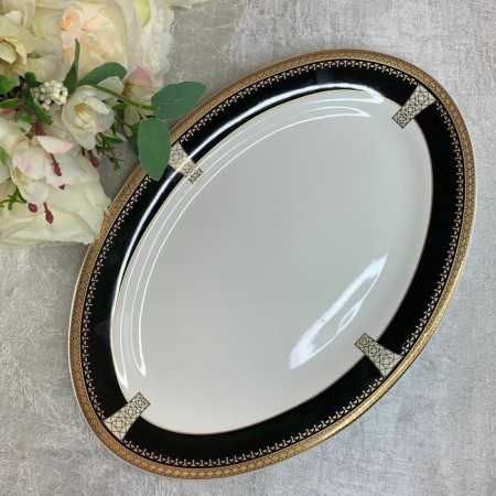 Set of Black Baccara dishes, oval, 2 pcs