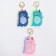 Dino-puzzle with a calculator, on a keychain, Mix color