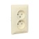 Double Luazon Lighting "Antei", 10 A, hidden, without salary, beige