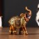 Souvenir Polystone "African Elephant in the Golden, Openland Popone" MIX 8.5x7x3 cm