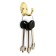 Hook furniture tundra TKO018, one -rod, gold