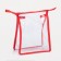 Lightning cosmetic bag, red/transparent color
