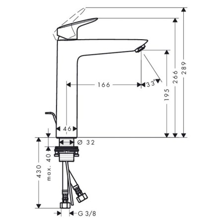 Hansgrohe Logis 71090000 sink mixer, 190 mm-1