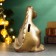 Piggy bank "Dragon with gold" bronze with gold, 14cm