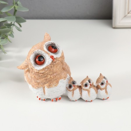 Souvenir Polystone "Oblushka with owls" 7.7x13x6.5 cm