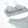 Lower linen women: top and panties, color gray-blue, size 42-44