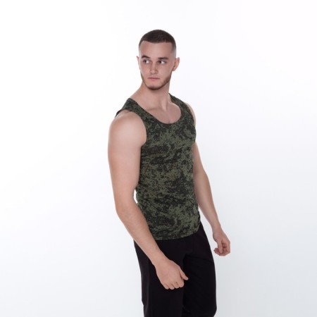 T -shirt male, khaki color/pixel, size 48-1