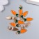 Decor for creativity metal, enamel "carrot" orange 0.5x1.6 cm