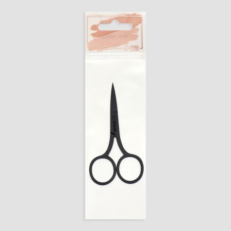 Scissors are manicure, straight, narrow, 9 cm, black color-3