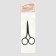 Scissors are manicure, straight, narrow, 9 cm, black color