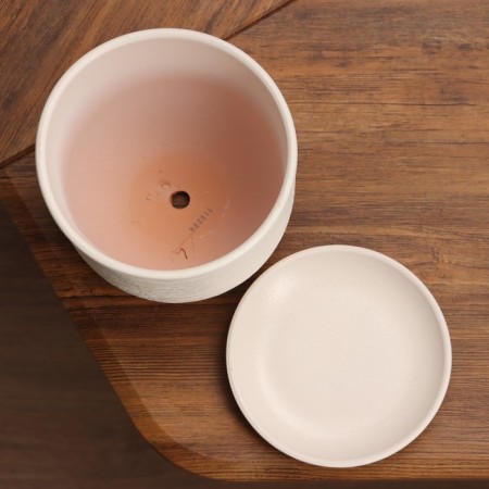 Flower Pot "Vine" White Book No. 2, 1.6 liters-3