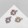 Brooch "Fox" in flowers (indivisible packing 12 pcs., Price per pc.), Mix color