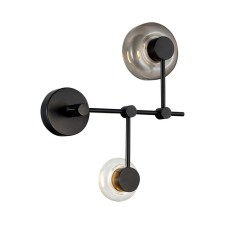 Wall lamp ST LUCE. SL6005.401.02. Vallo. 2x3 watts, LED, 3000K, 330 LM, 34x47 cm, black color