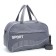 Sports bag with lightning, external pocket, gray color