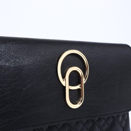 Bag-clate on magnet, long belt, black color-4