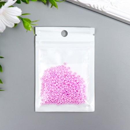 Glass 8/0 "Marshmallow. Matte. Pink fuchsia" 10 g-2