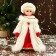 Snow Maiden "In a textured fur coat" 32 cm, white