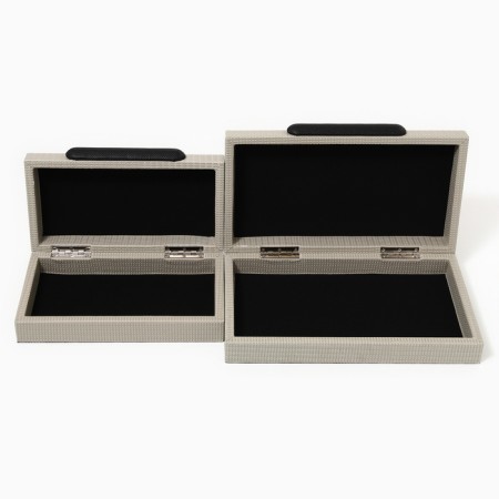 The box for jewelry "minimalism" eco -leather, set of 2 pcs.-6
