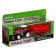 Metal “farmer” tractor, with a trailer, red color