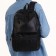 Male backpack of artificial leather with lightning, black color
