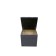 Puff with a lid and weighting, 400 × 400 × 420 mm, Savana plus matting, Grafit color