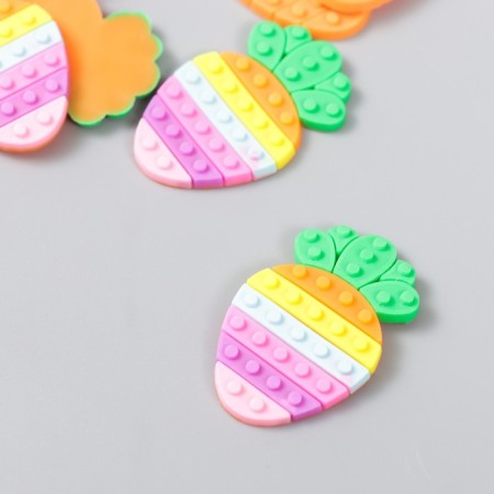Decor for creativity rubber "carrots" set 16 pcs mix 3.5x2.2 cm-2