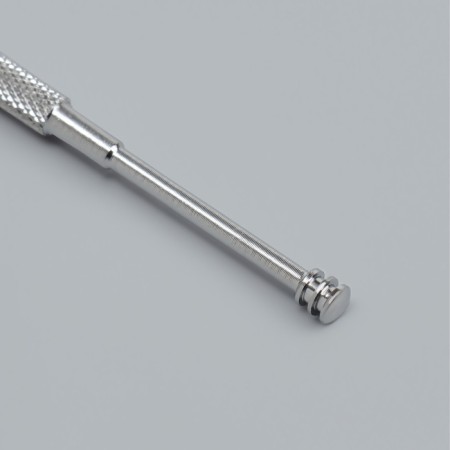 Paste, double -sided, metal, 12 cm, silver color-3