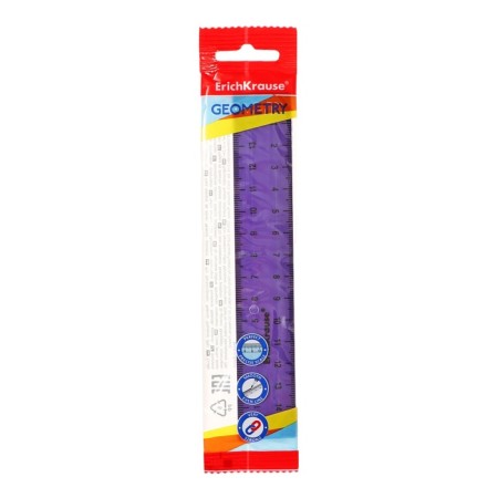 Line 15 cm Erichkrause "Iris", plastic, bilateral scale, opaque, purple, euro suspension-1