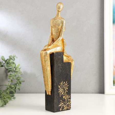 Souvenir Polystone "Lovers on a rock - back to the back" 35x13.4x5 cm-1