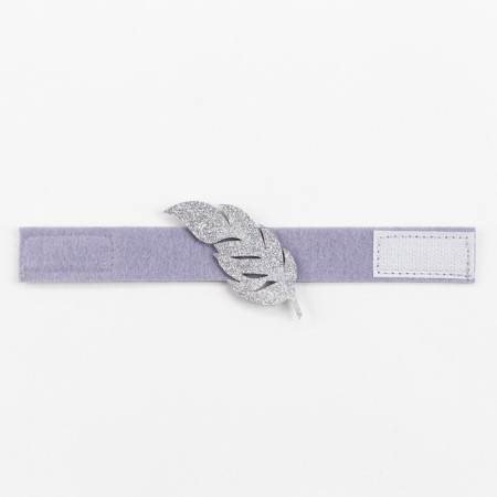 A set of rings for napkins "Silver feather" 4 pcs, 4.8 x 6.5 cm, 100% p/e, felt-1