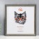 Photo frame plastic 25x25 cm, gray with gold (plastic screen)