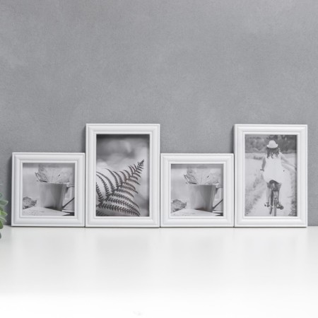 Photo frame in 4 photos 10x10, 10x15 cm "Classic" White set 4 pcs 31.5x26 cm-1