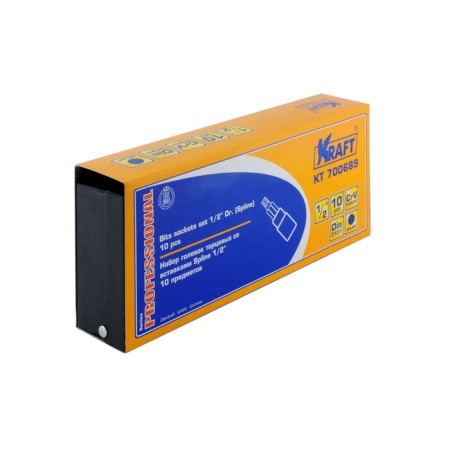 A set of end heads Kraft KT700689, with inserts 1/2 ", Spline, 10 items-1