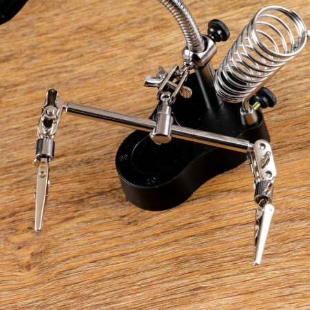 The third hand for soldering 3.5x 12x, d = 65 mm, backlight, 27x9 cm-1