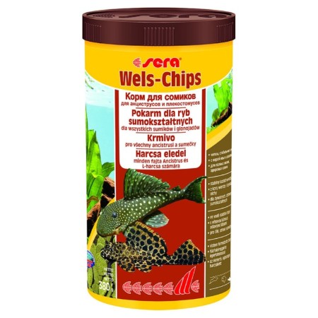 Sera Wels Chips feed for catfish stuck, 1000 ml, 380 g